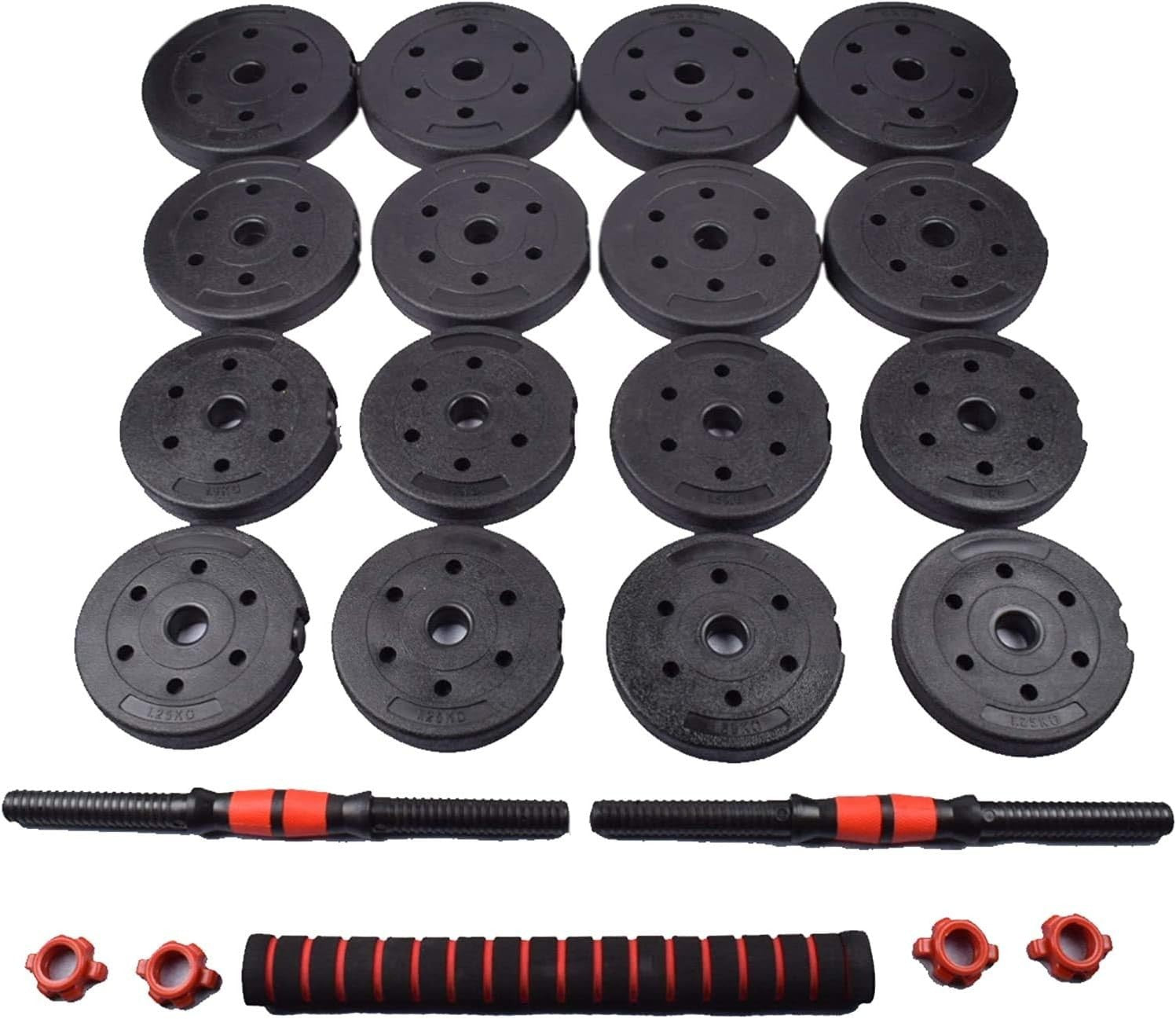 Adjustable Dumbbell Barbell Set 20–40kg Free Weights Home Strength Gym