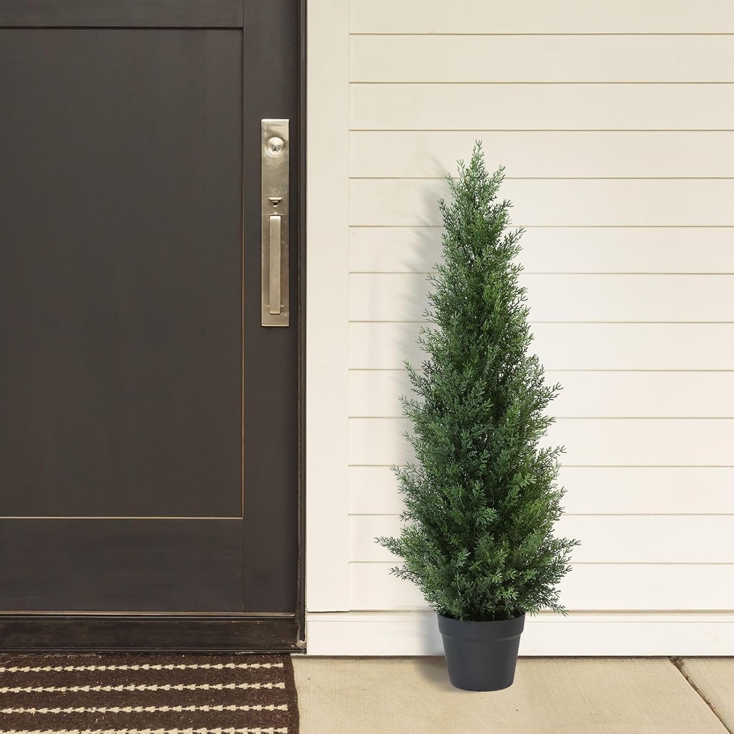 95cm Artificial Cedar Tree 2-Pack Outdoor Fake Plants Porch Home Garden Decor