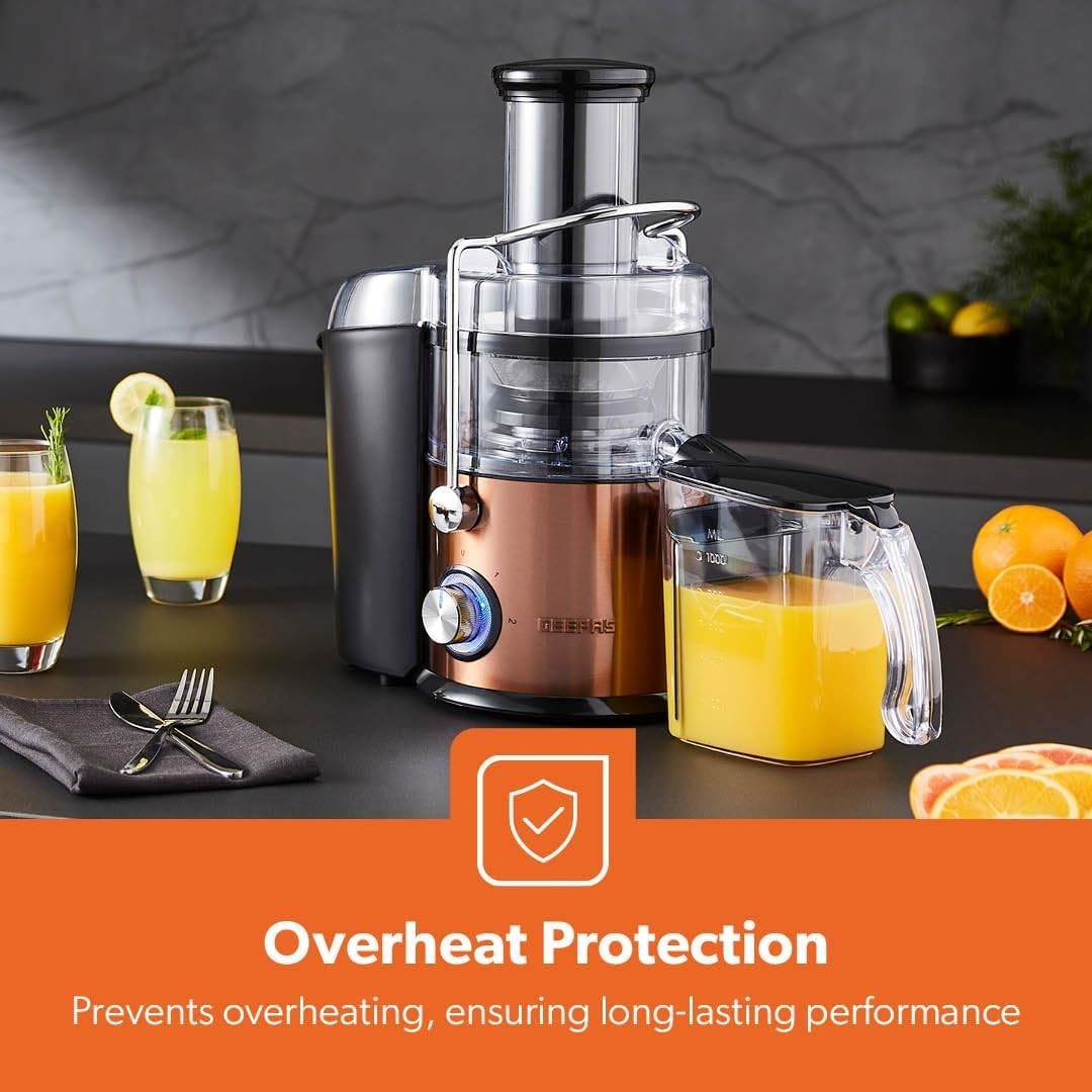 800W Centrifugal Juicer Whole Fruit Vegetable Extractor 75mm Wide Mouth