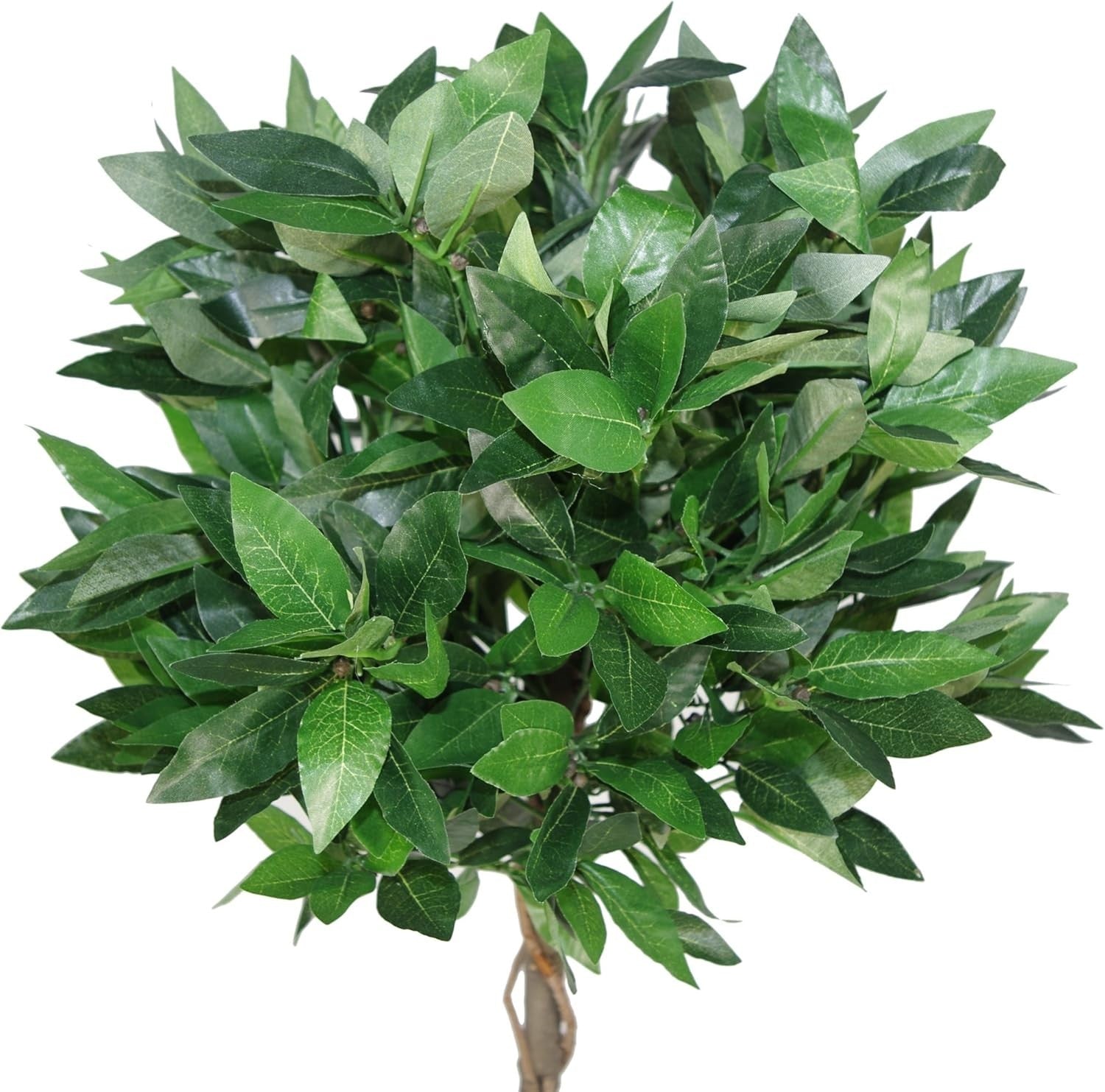 90cm Artificial Bay Laurel Topiary Ball Tree Green Twist Indoor Outdoor Decor
