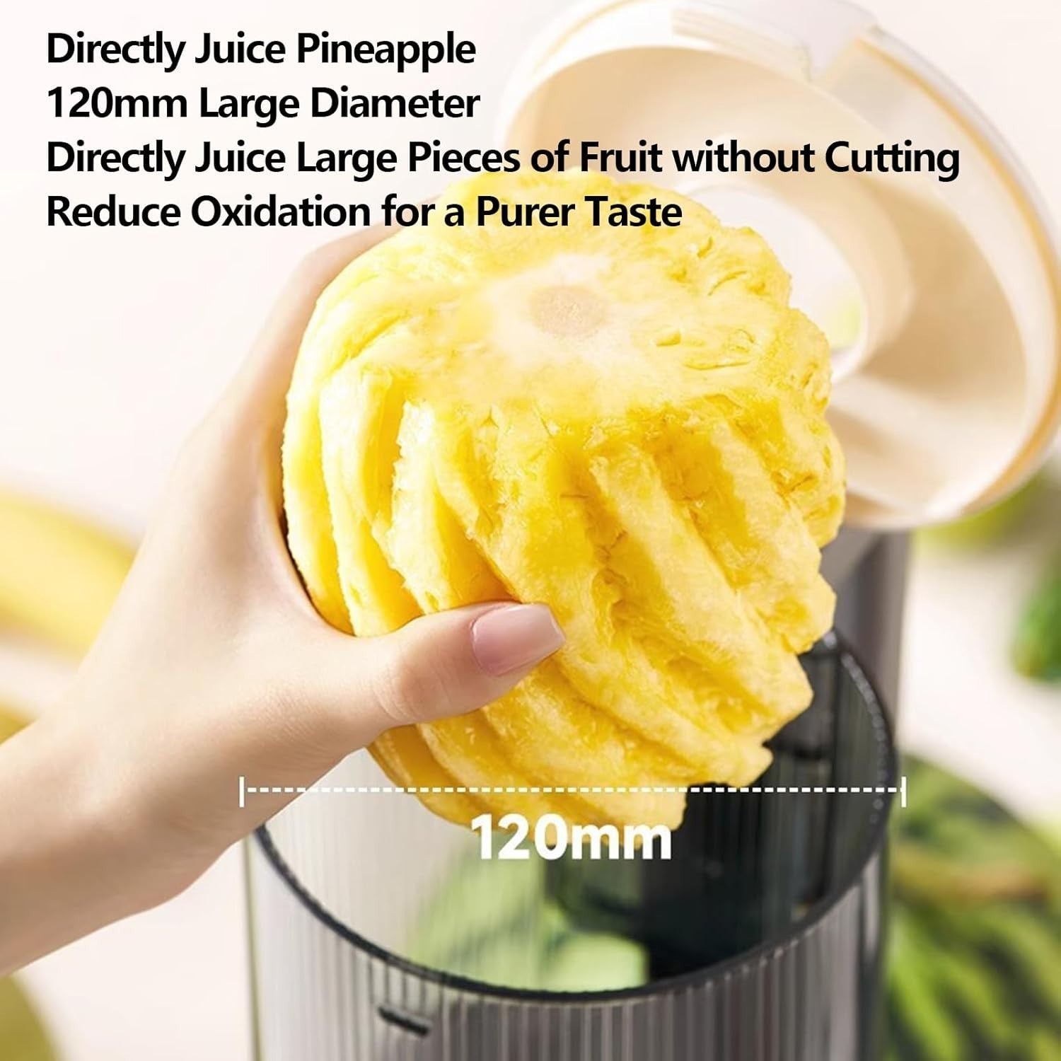 150W Cold Press Juicer 1.1L Large Feed Chute Low Noise Reverse