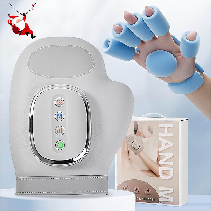 Electric Hand Massager for Arthritis & Carpal Tunnel | Heat, Compression, Portab