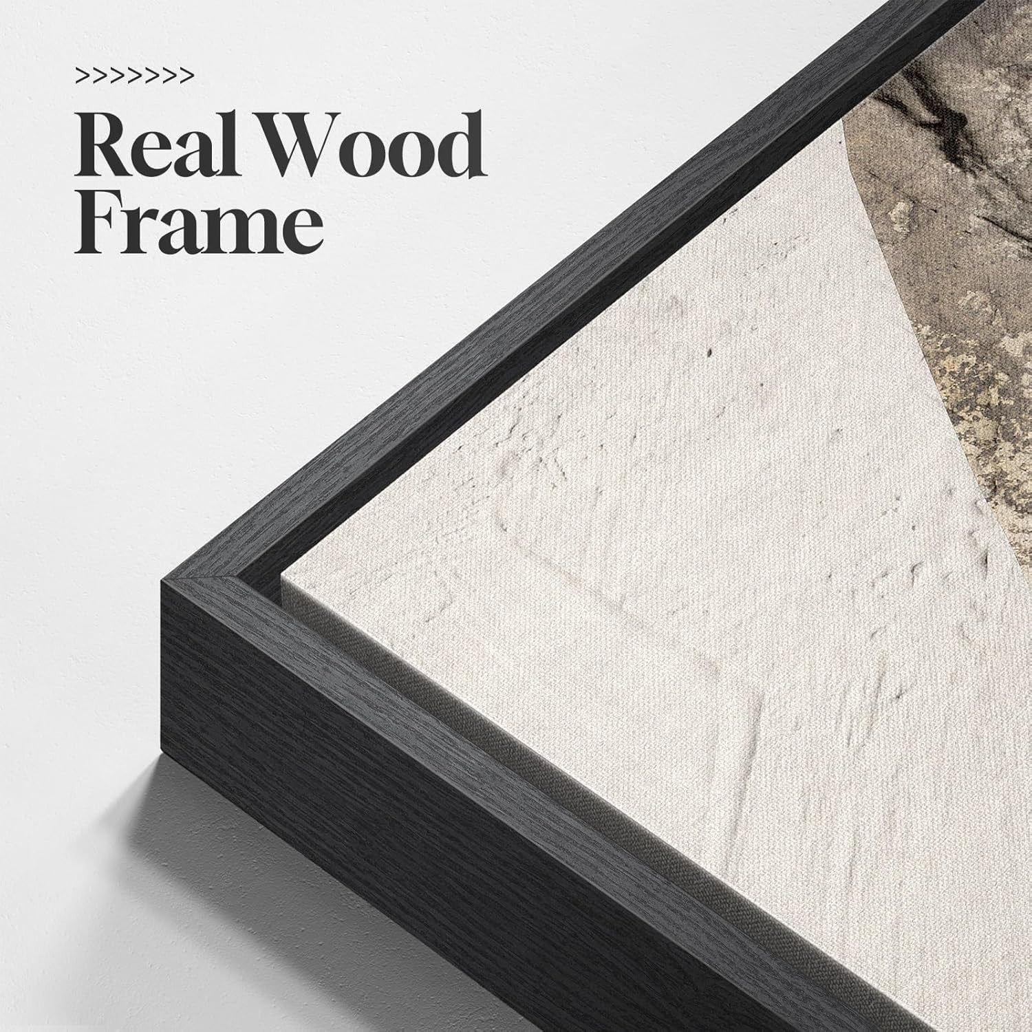 Framed Neutral Abstract Wall Art Set of 3 16x24in Modern Canvas