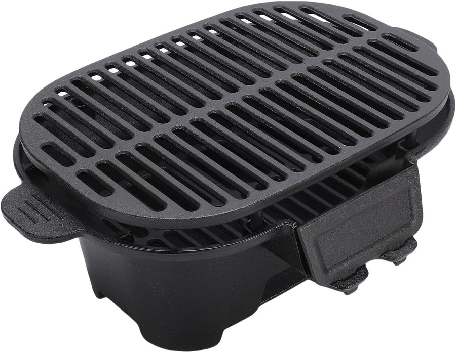 Portable Cast Iron Hibachi Charcoal Grill – Compact Outdoor BBQ, Even Heat