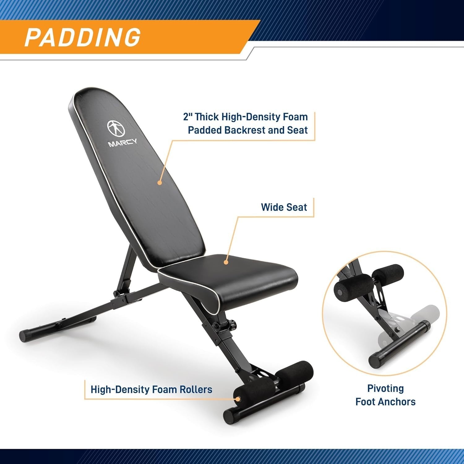 Assembly Free Adjustable Weight Bench Foldable 600lb Home Gym