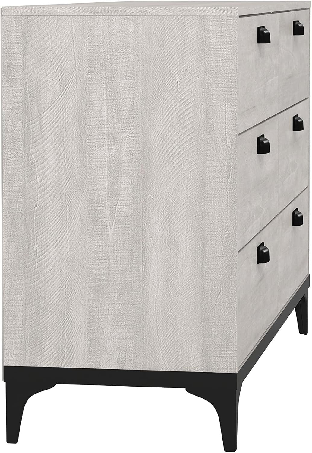 Modern 6 Drawer Chest Grey Oak Storage Cabinet Bedroom Organizer