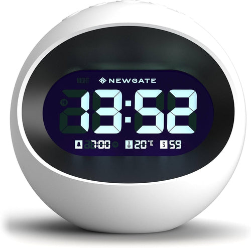 Retro Digital Alarm Clock LED Display Snooze Temperature Bedside Desk