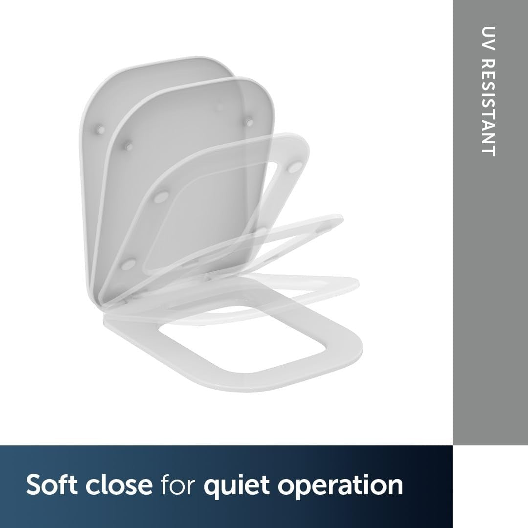 Tonic II WC Toilet Seat White Soft Close Quick Release Duroplast