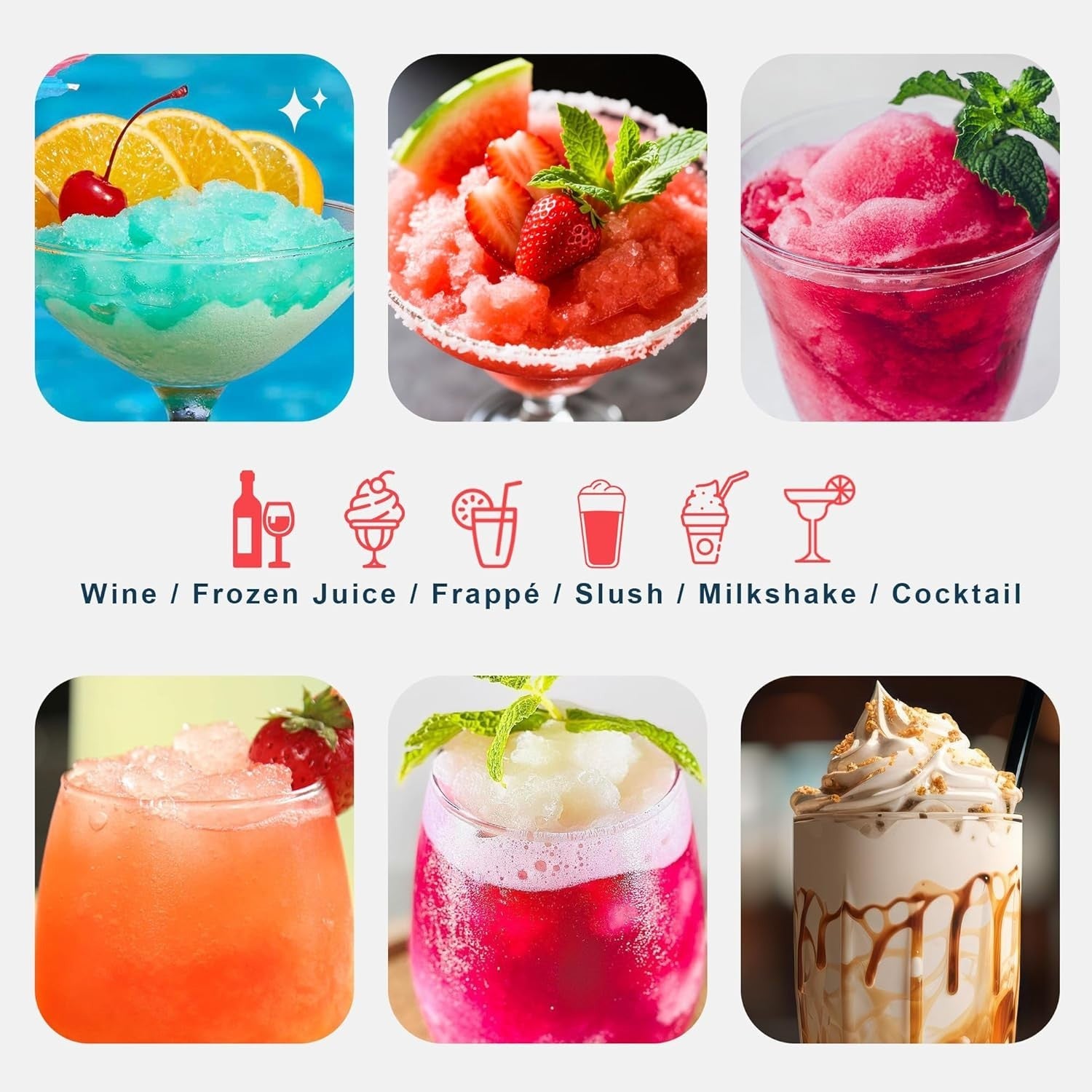 2L Slush Machine No Ice Rapid Chill 6 Presets Frozen Drinks Maker