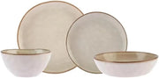 24pc Stoneware Dinner Set Plates Bowls Reactive Glaze Tableware for 6