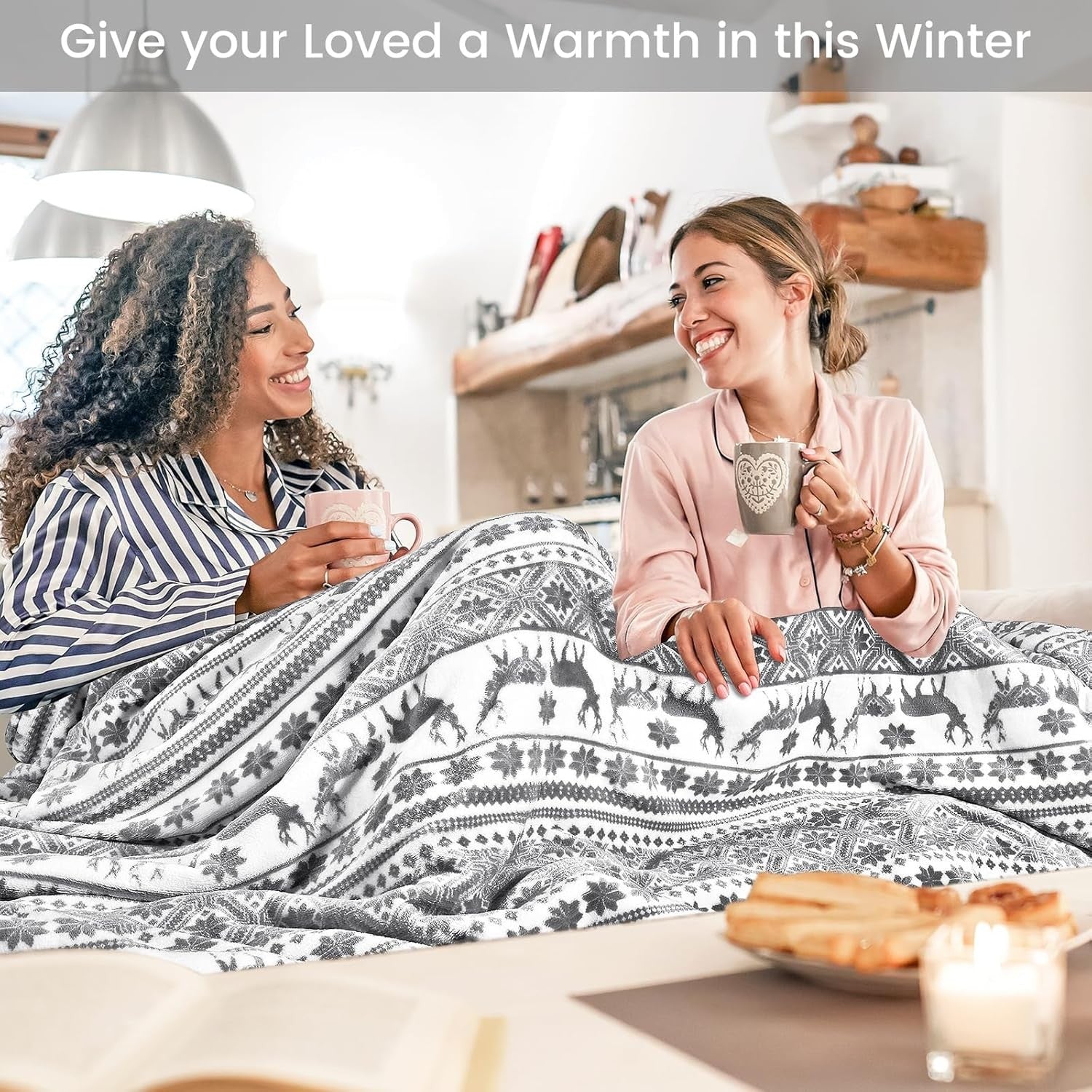Double Electric Heated Blanket Fast Heat 9 Levels Timer Washable Fleece