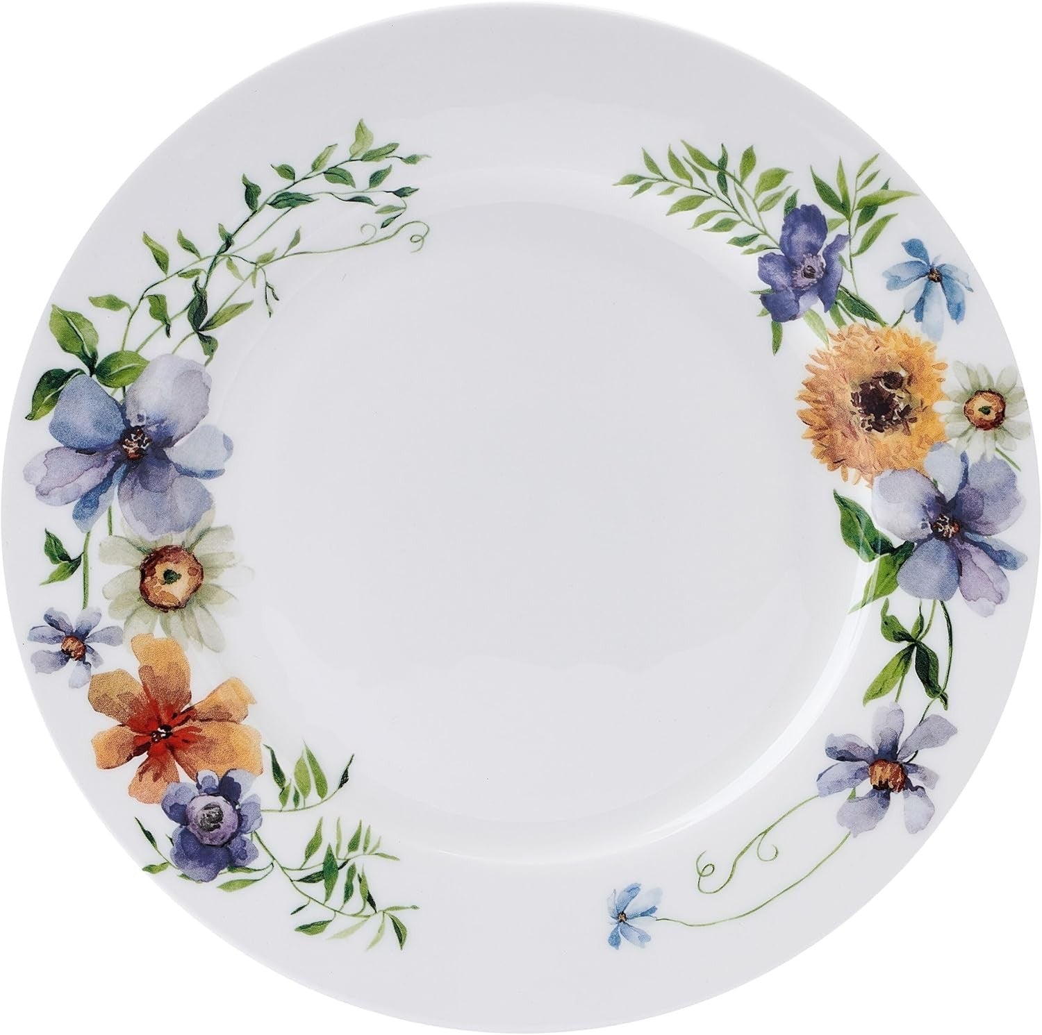 Floral Bone China Dinnerware Set 12 Piece Chip Resistant Plates Bowls