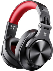 OneOdio Red Bluetooth Headphones 72H HiFi DJ Over Ear Foldable Share Port