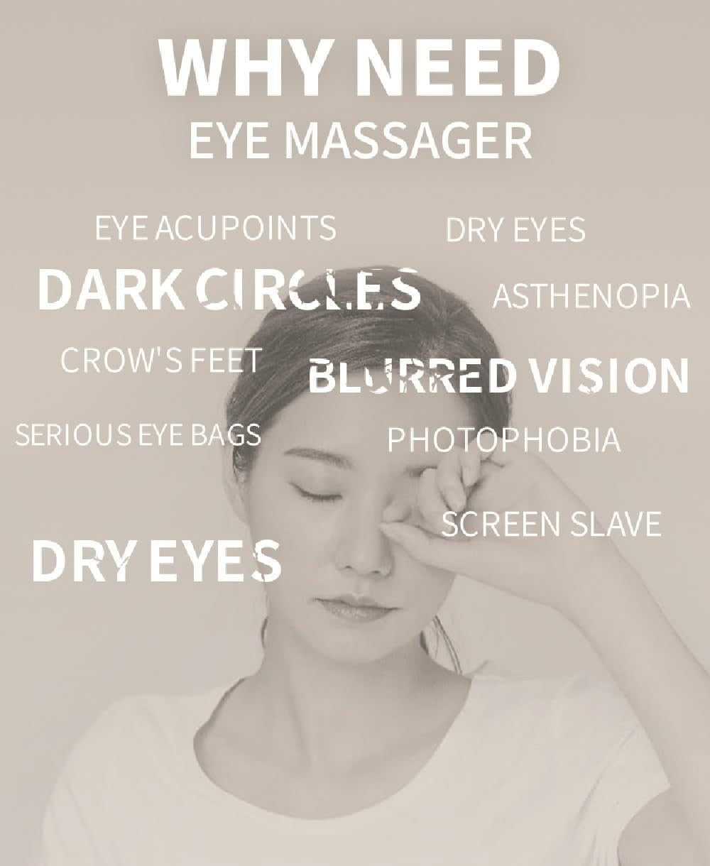 Heated Eye Massager Bluetooth Air Pressure Foldable