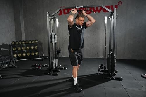 Cable Crossover Machine 150KG Weight Stack Pull Up Bar Home Gym