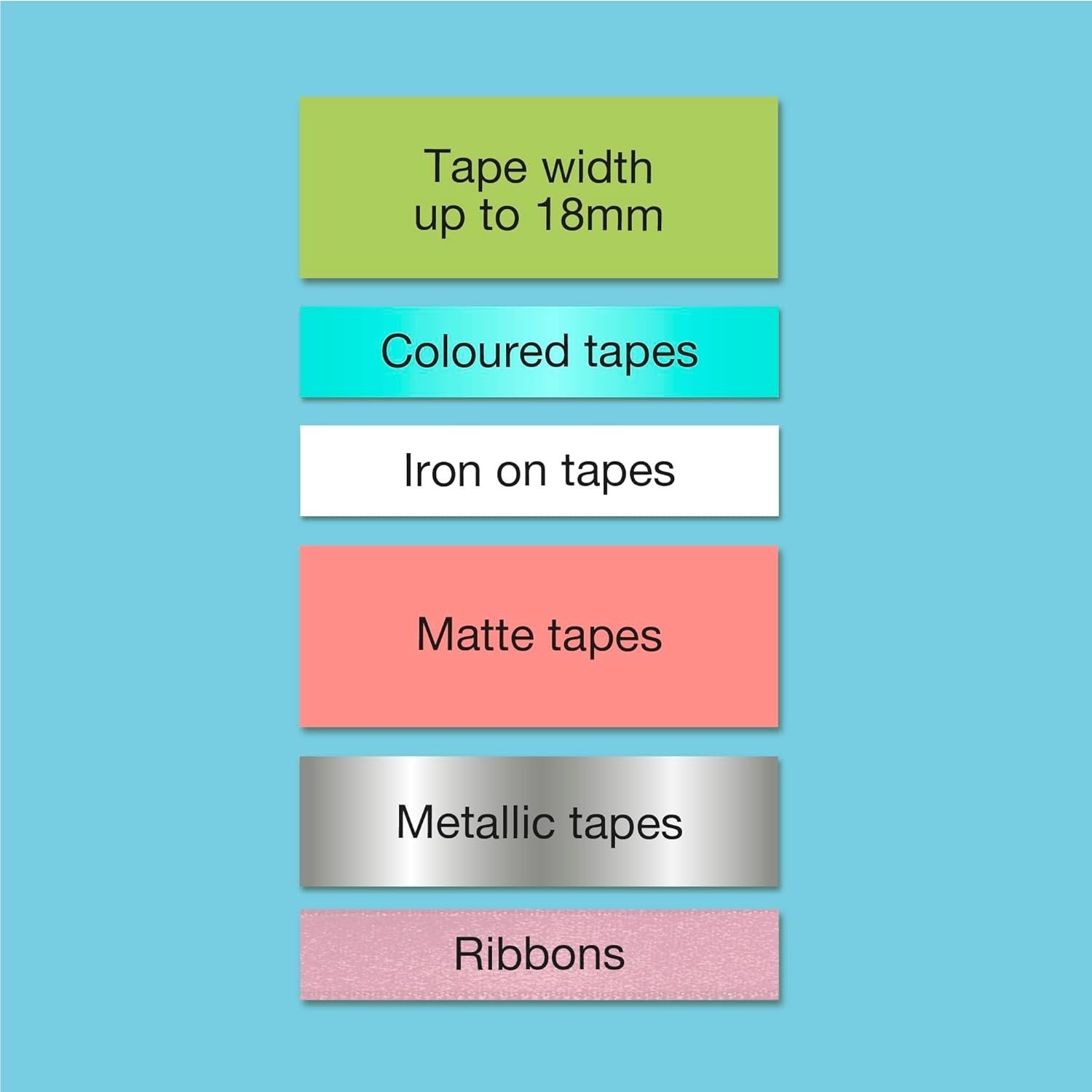 White Portable Bluetooth Label Printer 18mm Tapes Home Office