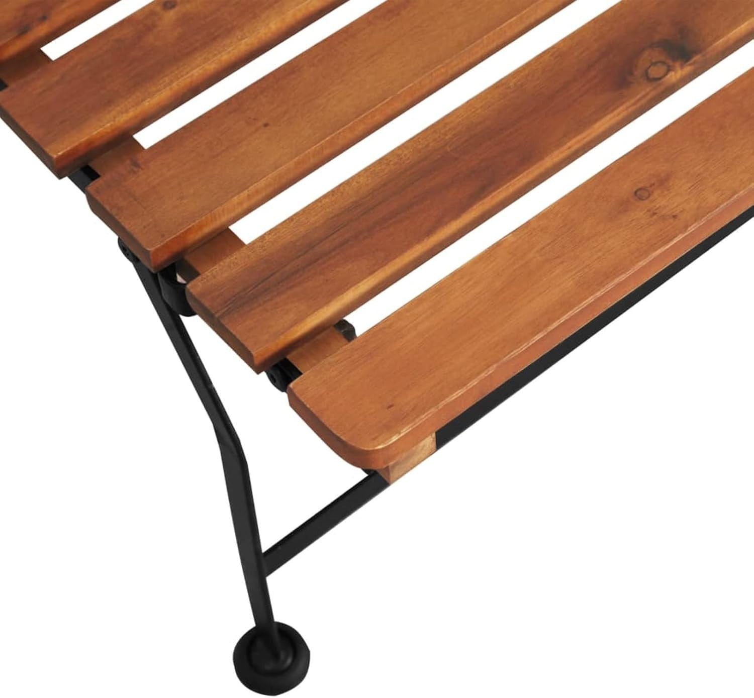 Acacia Wood Outdoor Sun Lounger Chair with Armrests & Footrest Garden Bed