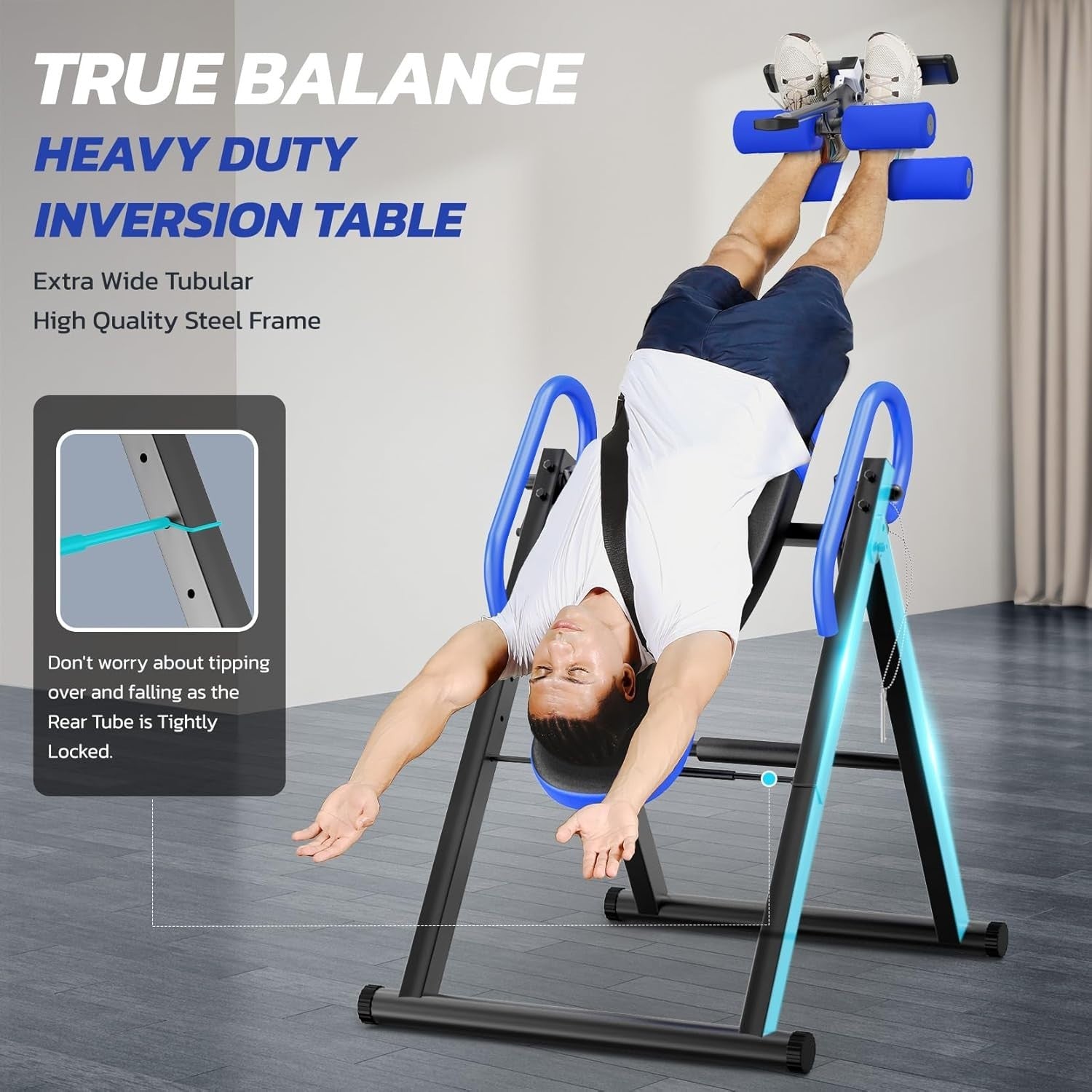 Heavy Duty Gravity Inversion Table for Back Pain Relief & Spine Therapy