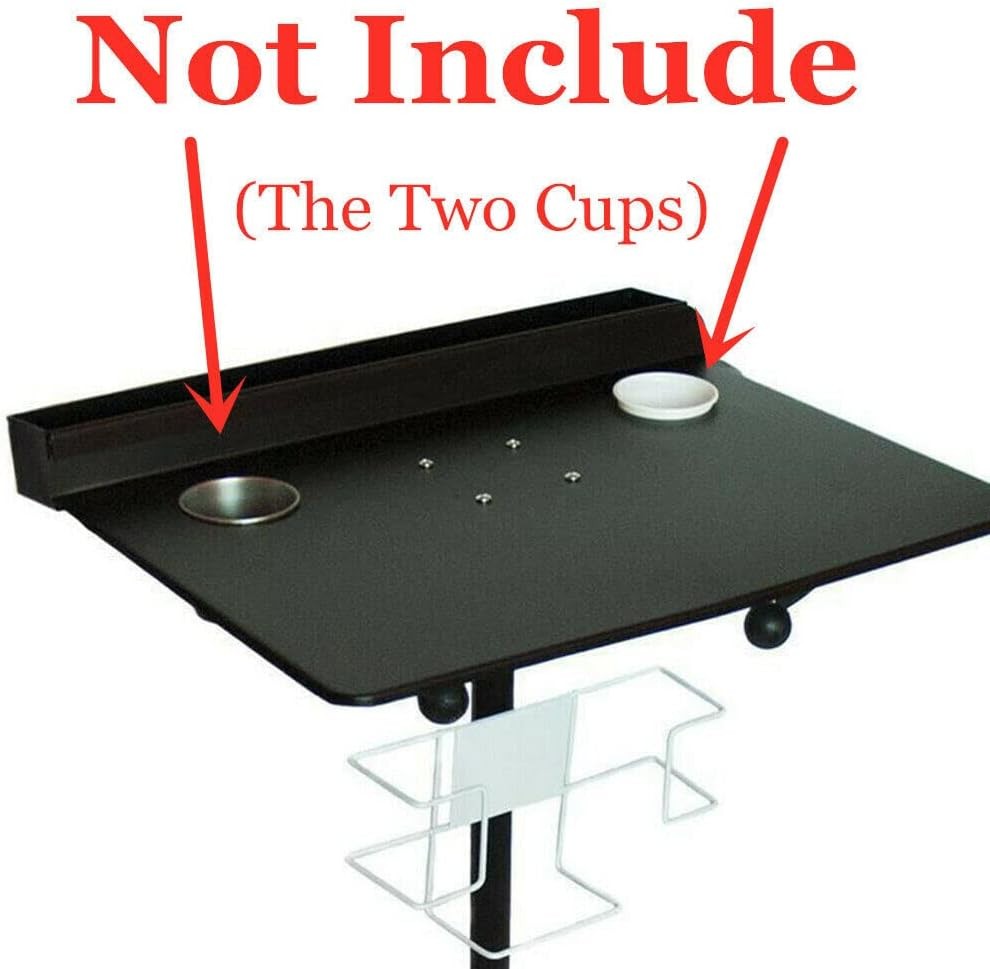 Tattoo Workstation Adjustable Tray Stand 360° Rotating Mobile Studio Table