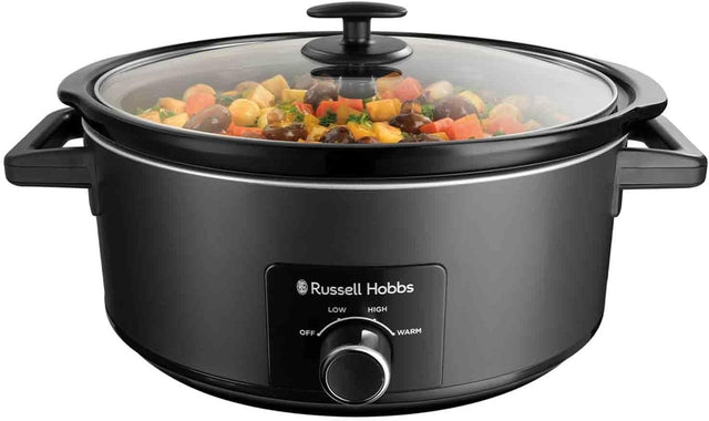 7L Electric Slow Cooker Large Pot 320W Ceramic Bowl 3 Heat Settings UK