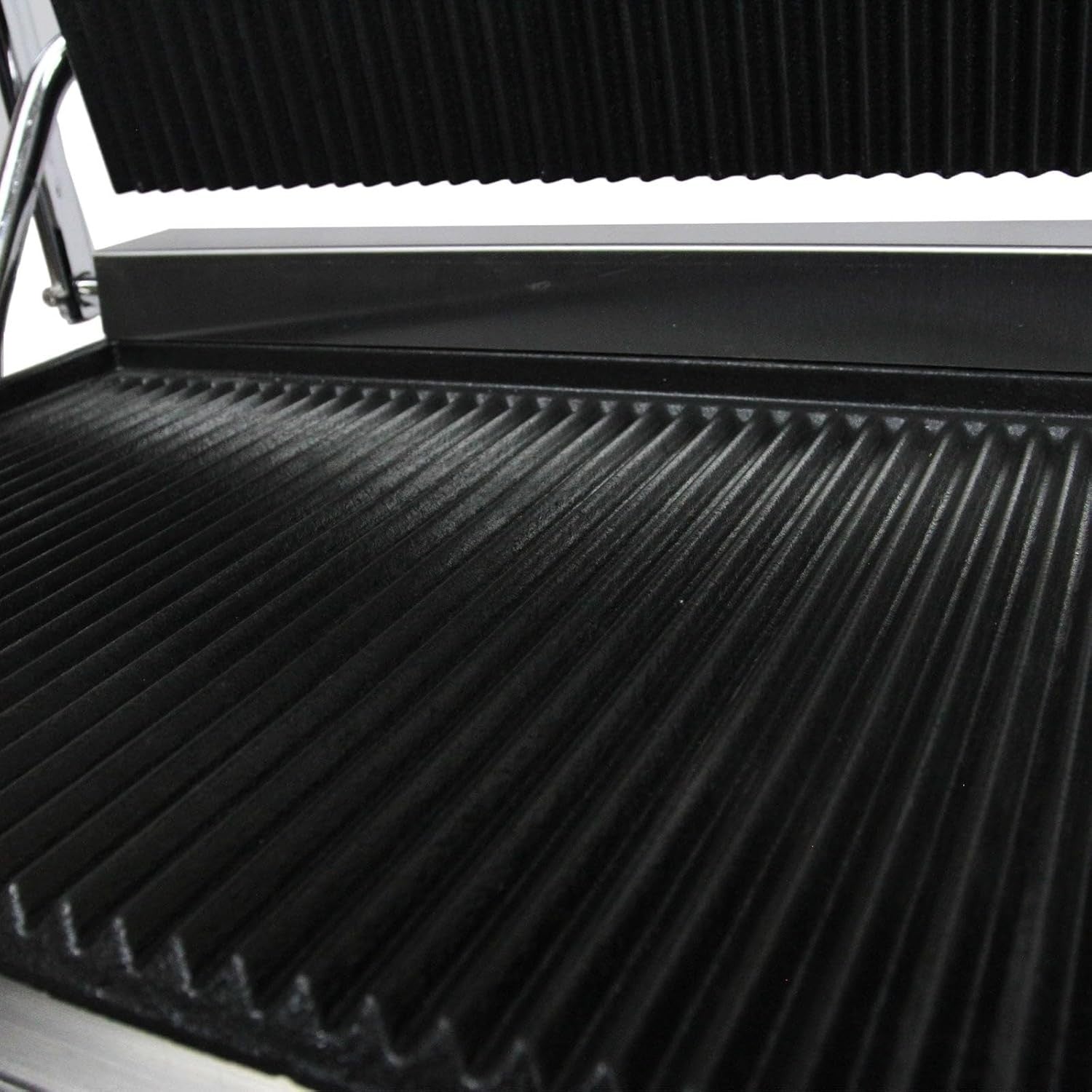 Grooved Panini Press 31x43x21.5cm Ribbed Contact Grill Sandwich Maker 2200W
