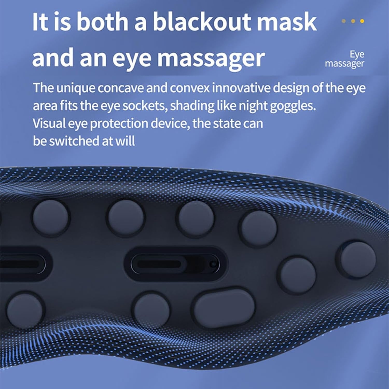 Smart Heated Eye Massager Vibration Compression Foldable