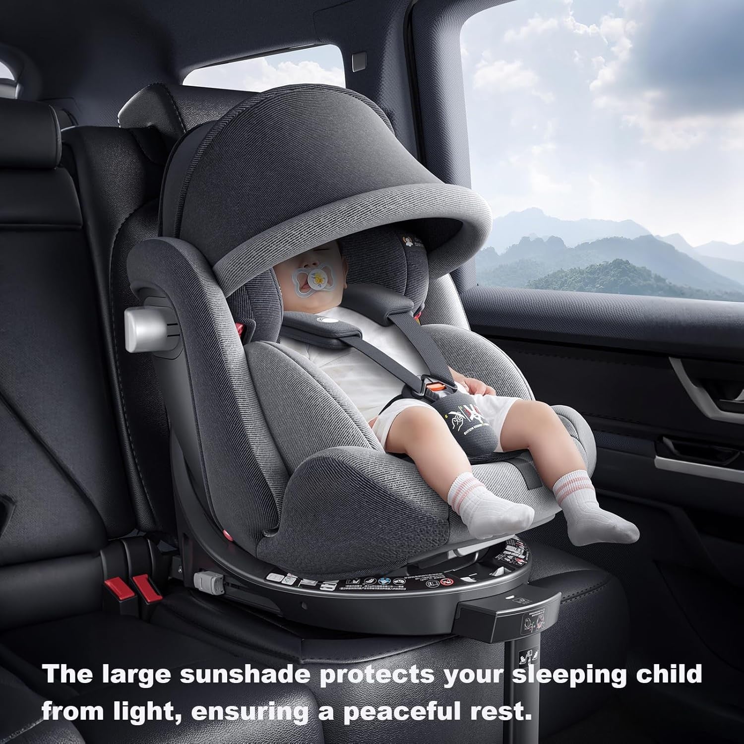 360° Swivel i-Size Baby Car Seat ISOFIX 40–150cm Newborn to 12 Years