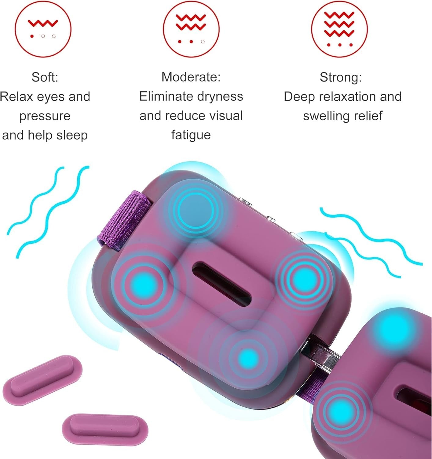 Foldable Heated Eye Massager Vibration Travel Sleep Therapy Set