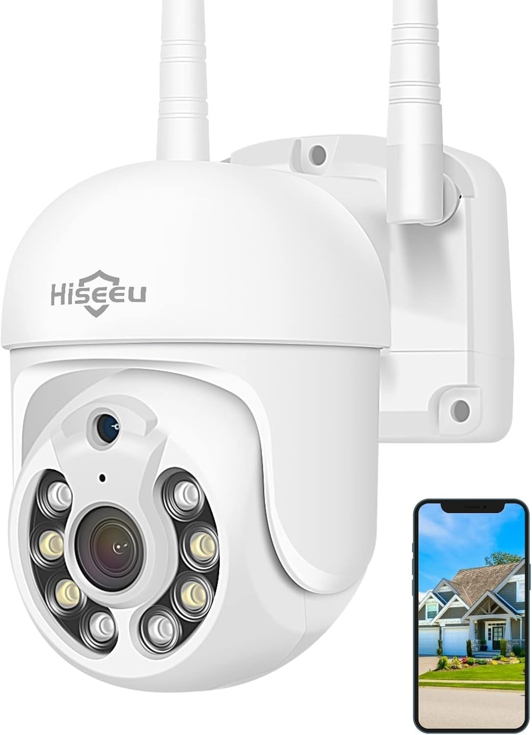 5MP PTZ Security Camera Outdoor WiFi 360° Auto Tracking Night Vision