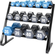 3 Tier Dumbbell Rack Heavy Duty 1100LB Capacity Space-Saving Stand