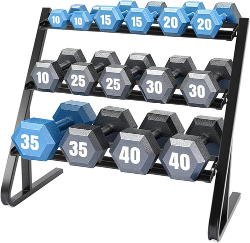 3 Tier Dumbbell Rack Heavy Duty 1100LB Capacity Space-Saving Stand