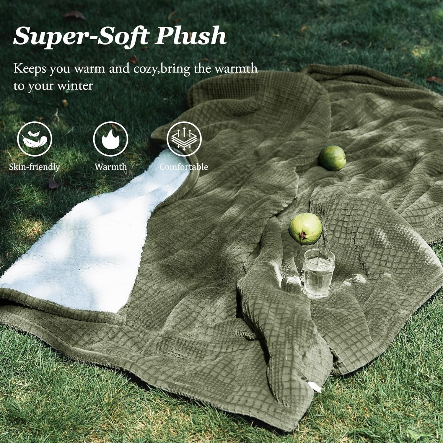 Electric Heated Throw Blanket 130x160cm 9 Heat Timer Auto Washable