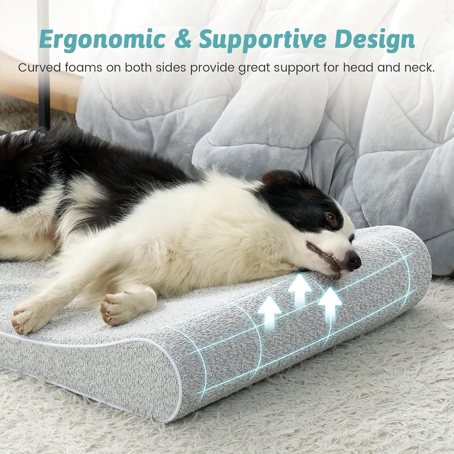 Large Orthopedic Dog Bed 114x76cm Memory Foam Washable