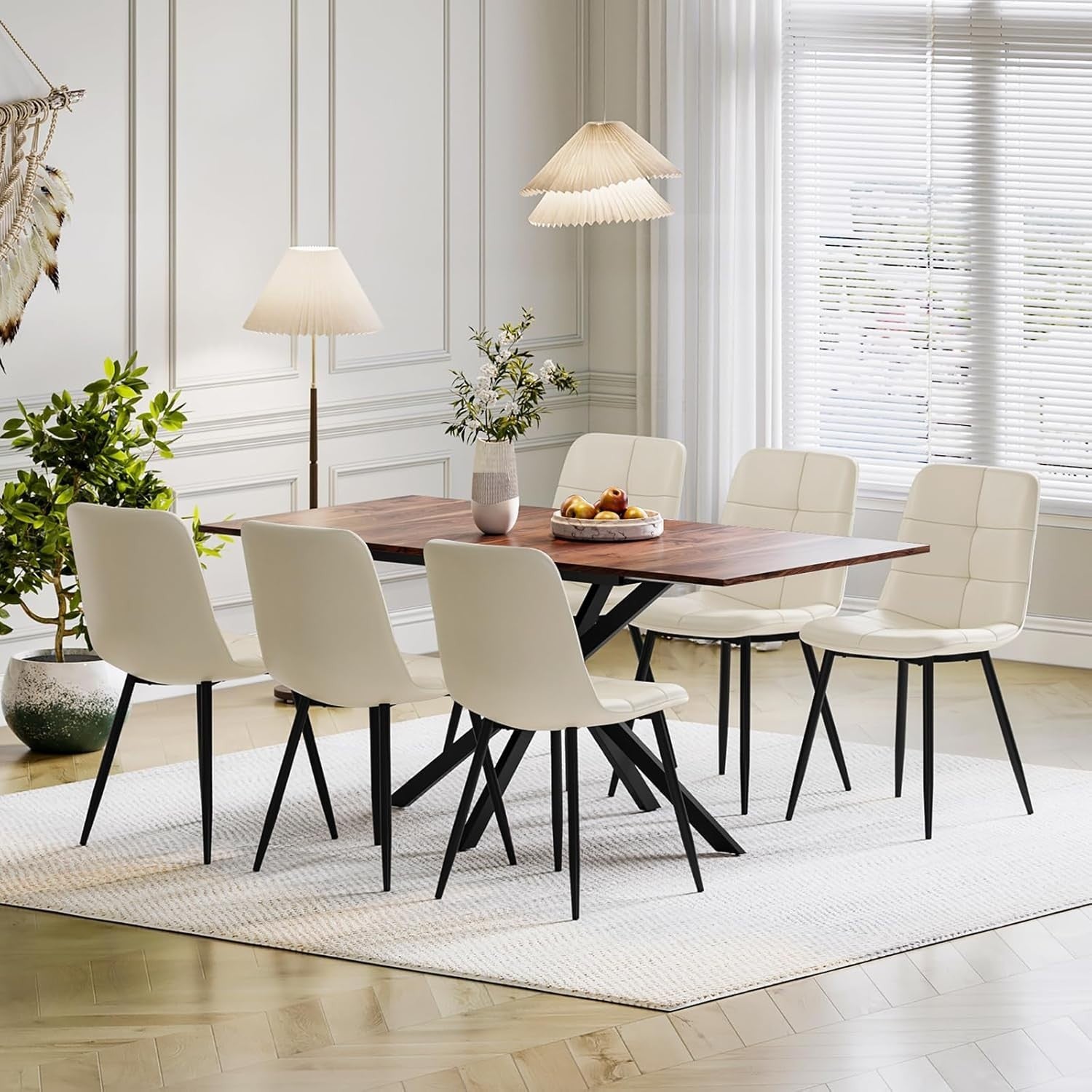 Extendable Dining Table 120-160cm Wood Effect Kitchen
