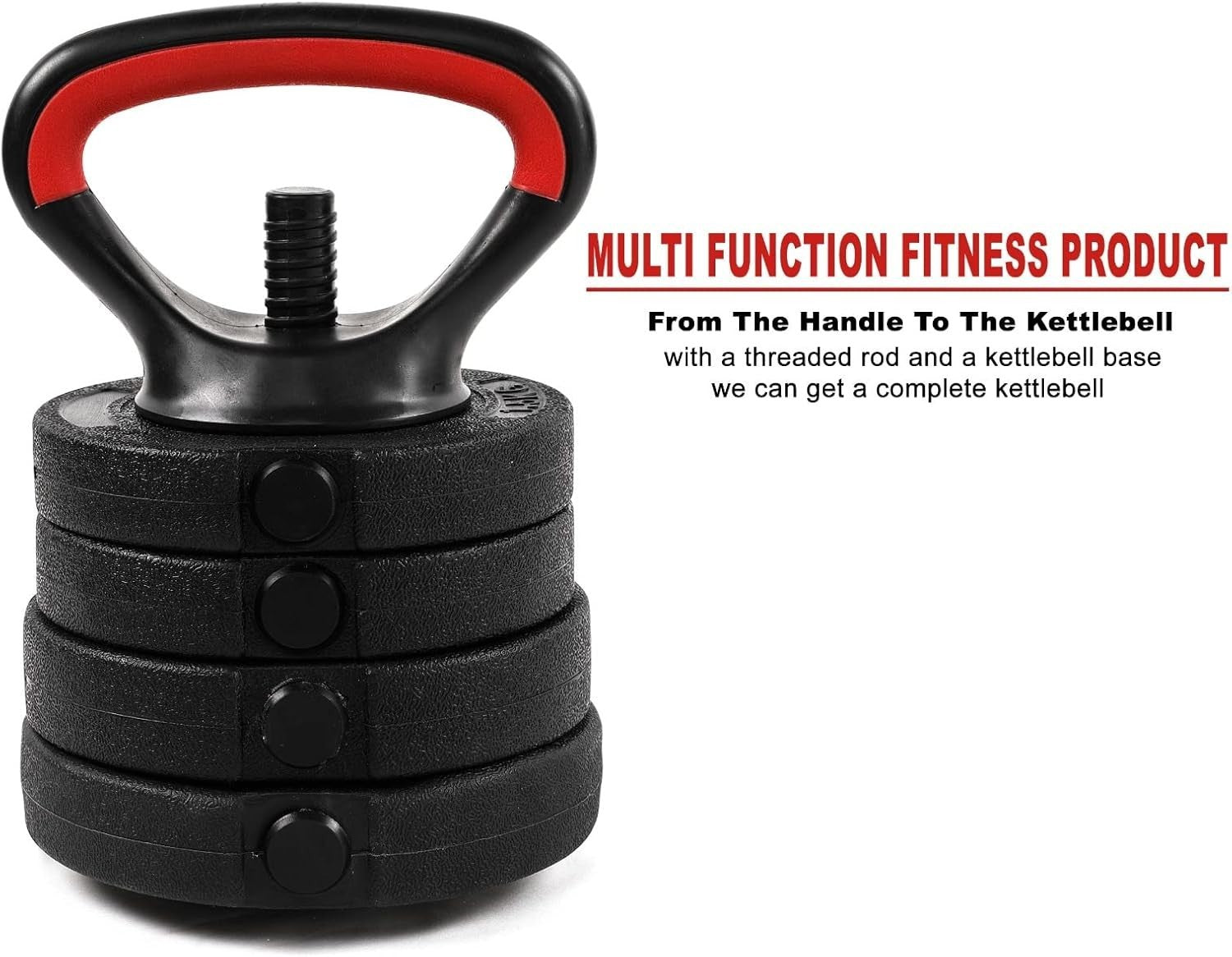 20KG Adjustable Dumbbell Set 6-in-1 Barbell Kettlebell Home Gym