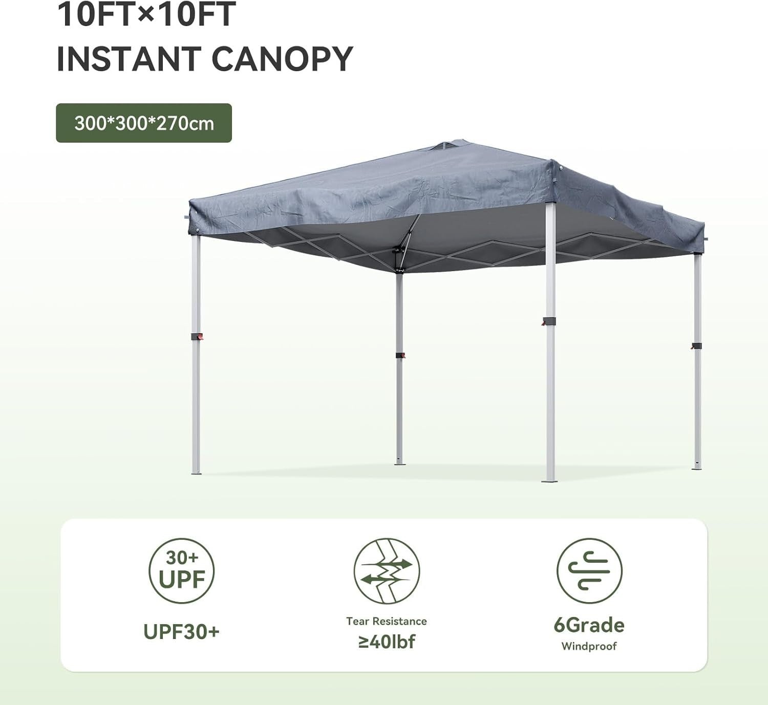 3x3M Grey Pop Up Gazebo Waterproof Garden Party Tent With Sandbags & Carry Bag