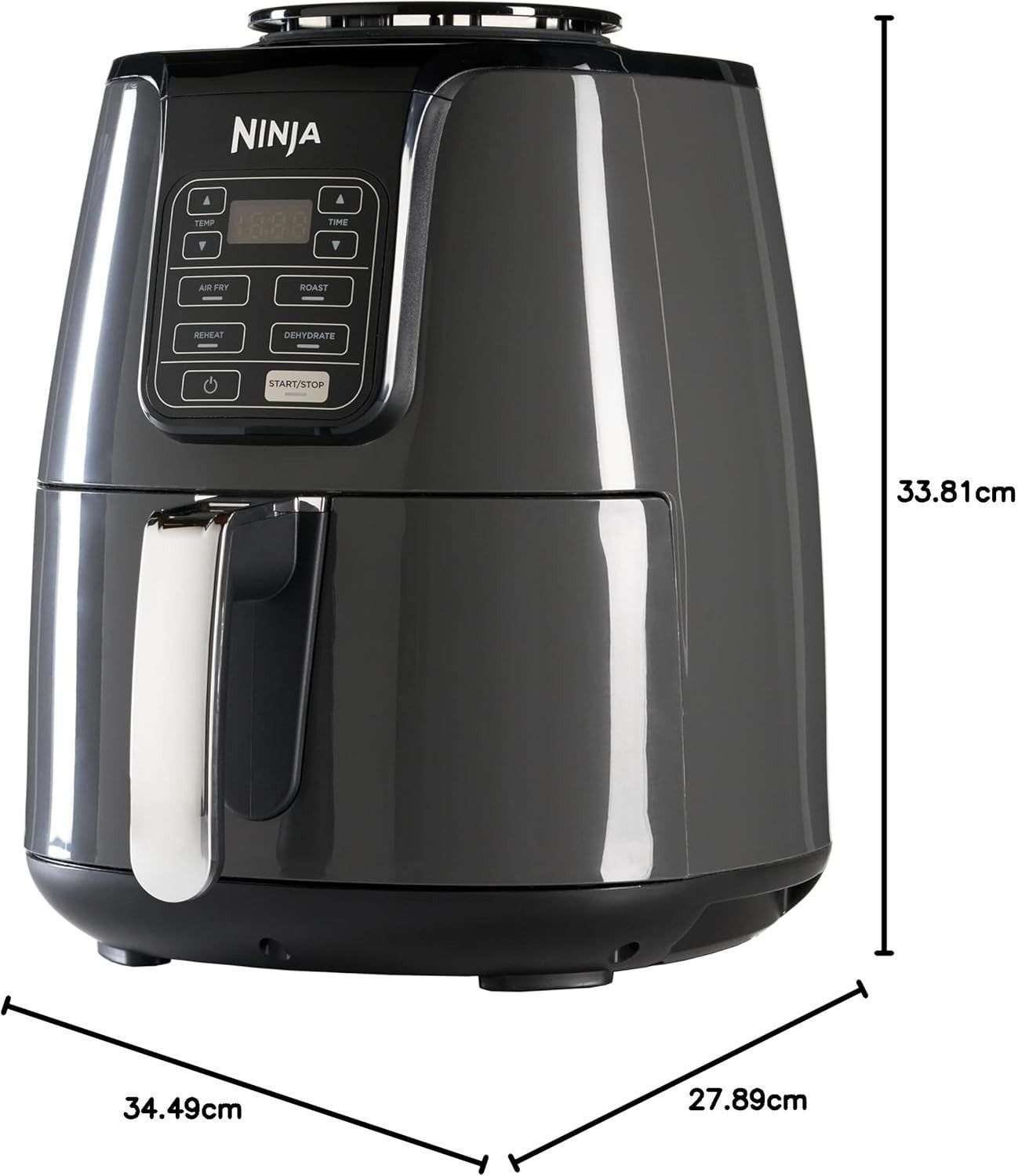 Air Fryer 3.8L 1550W 4-in-1 Roast Reheat Dehydrate Ceramic Nonstick 210°C
