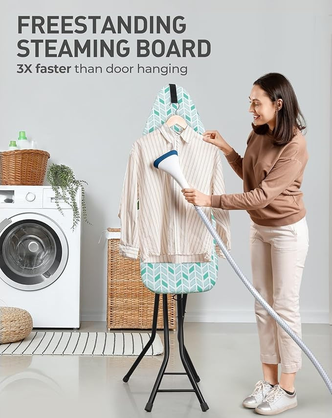 2 in 1 Ironing Board Steaming Board Foldable Compact Non Slip Steel