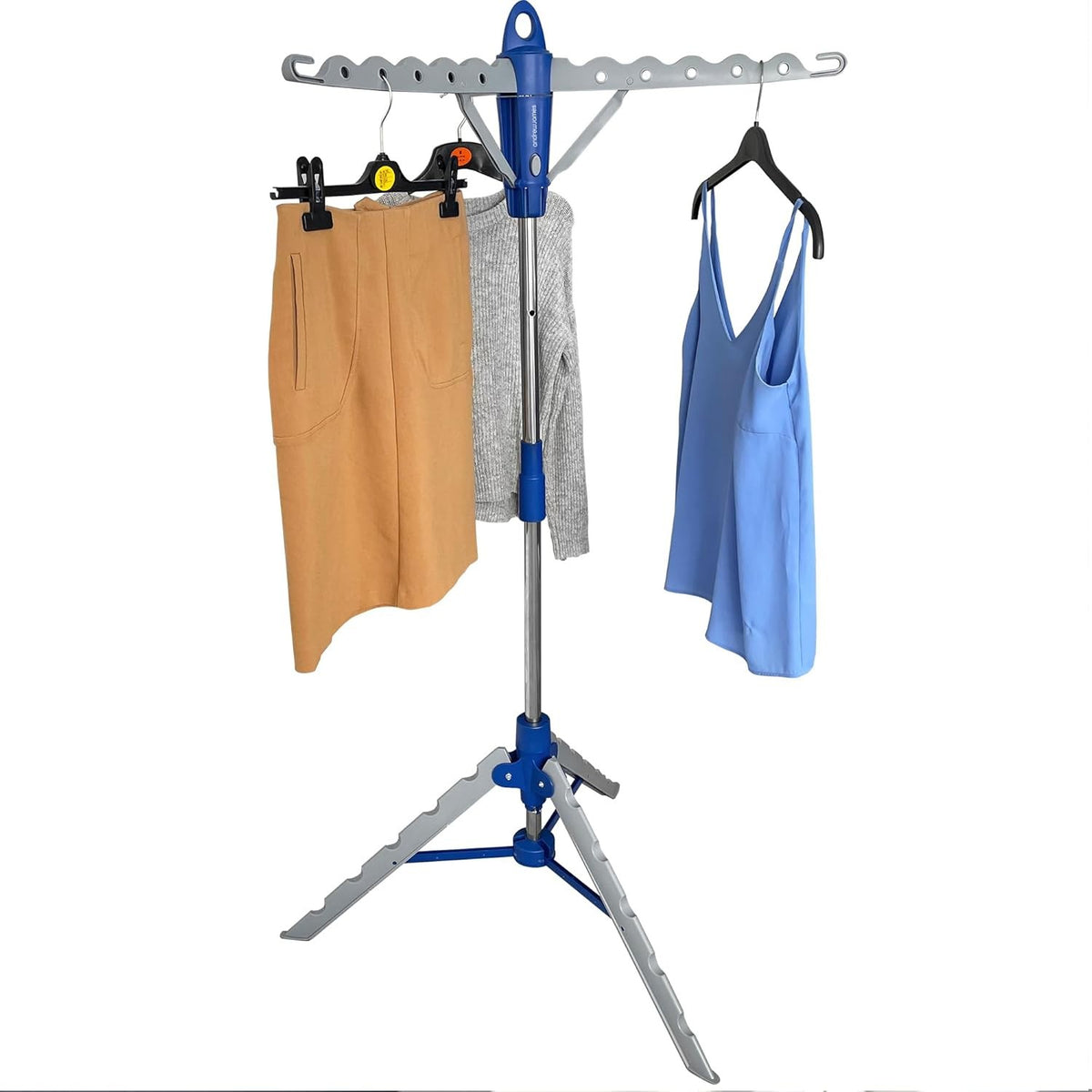 Collapsible Clothes Rail Airer Tripod Folding Drying Rack 166cm Heavy Duty