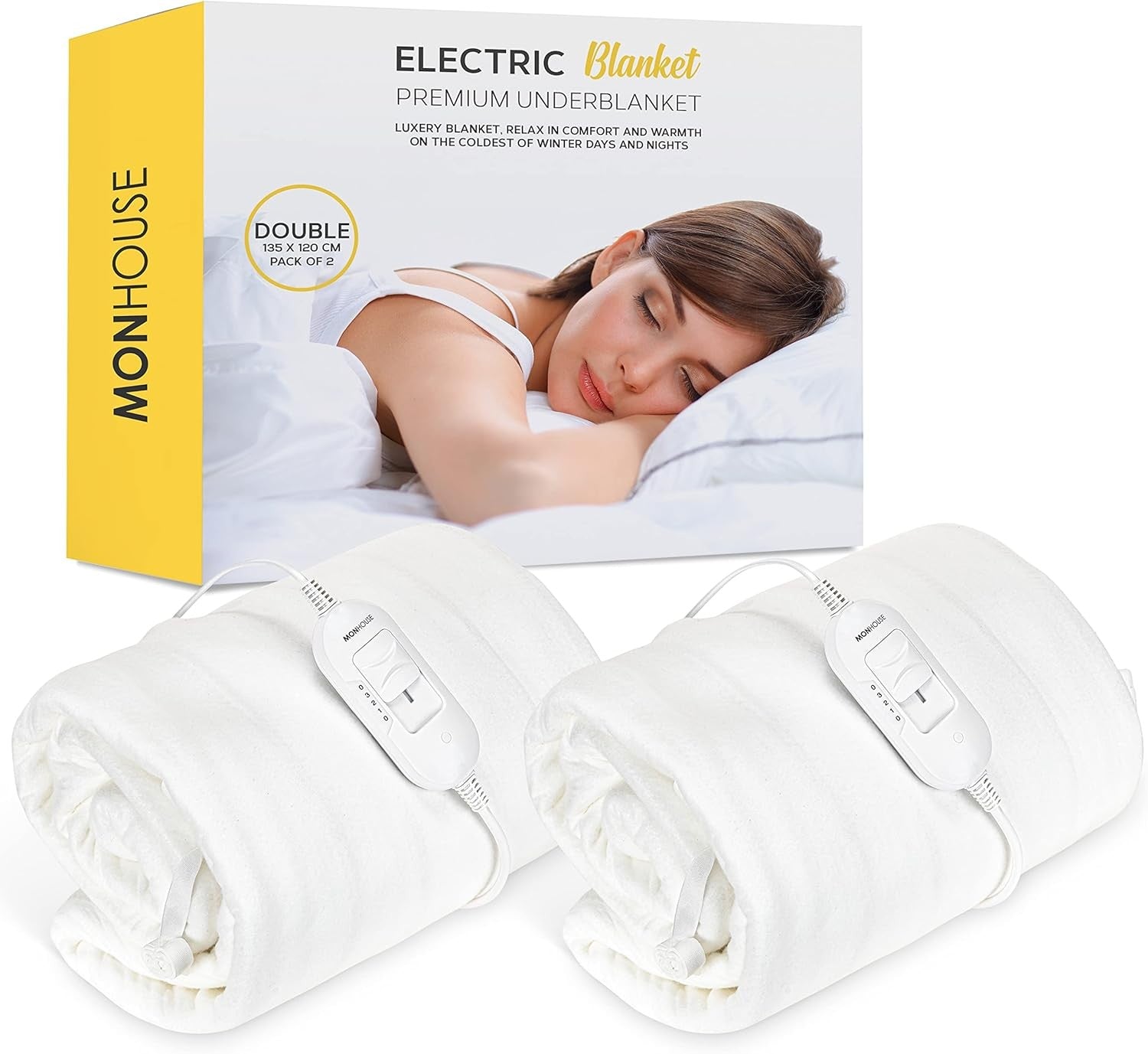 Double Electric Underblanket Fleece Heated Mattress Cover Fast Heat Washable