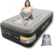 Inflatable Air Mattress Single XL with Built-In Pump, Flocked, 46cm High