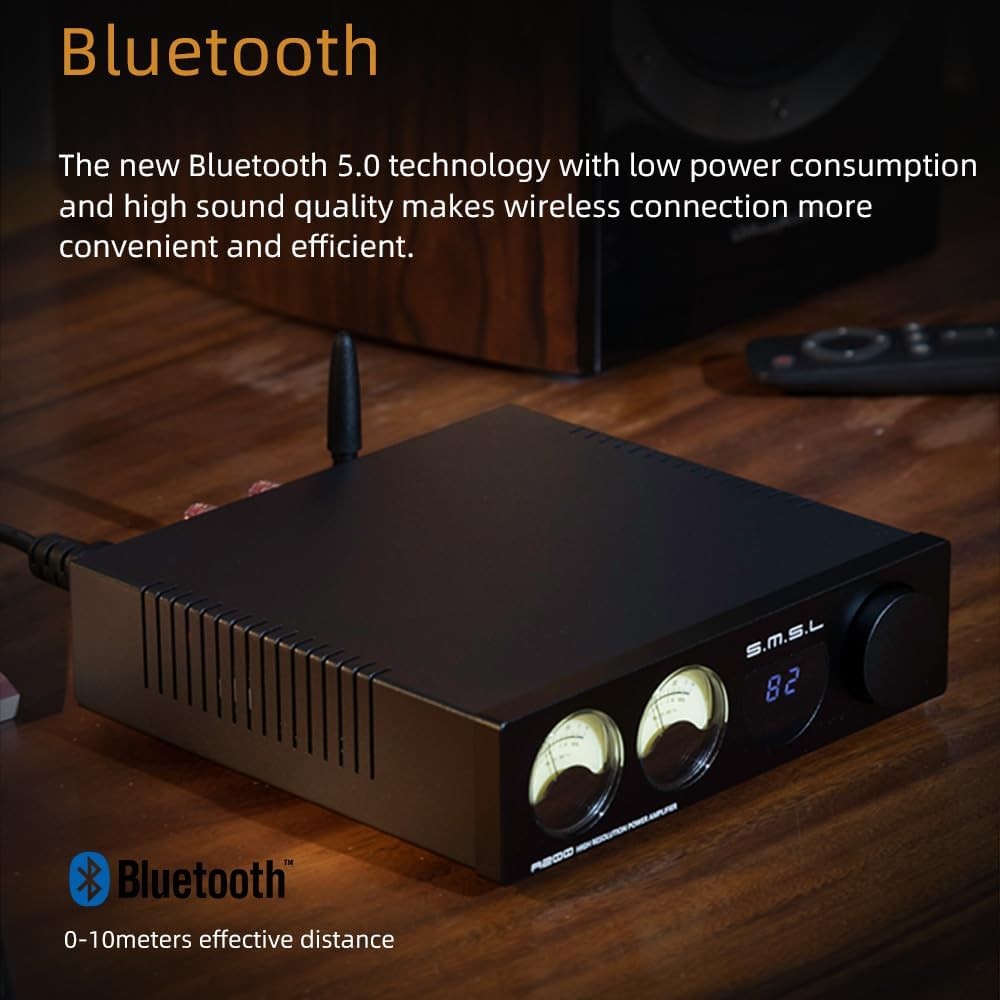 HiFi Stereo Amplifier Bluetooth 5.0 2 Channel Hi-Res
