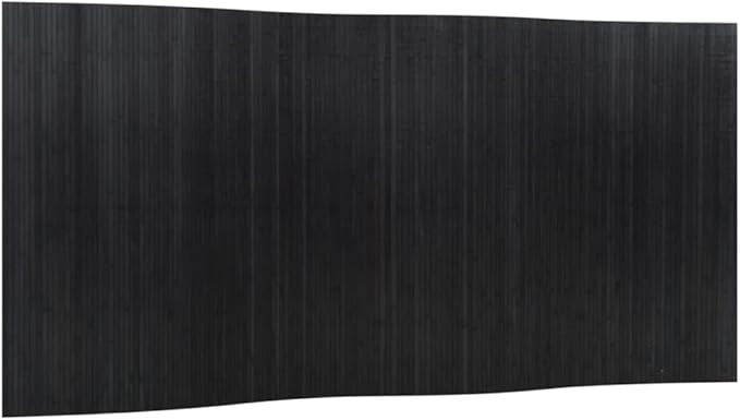 Black Bamboo Room Divider 165x400cm Folding Privacy Screen Home Office Decor