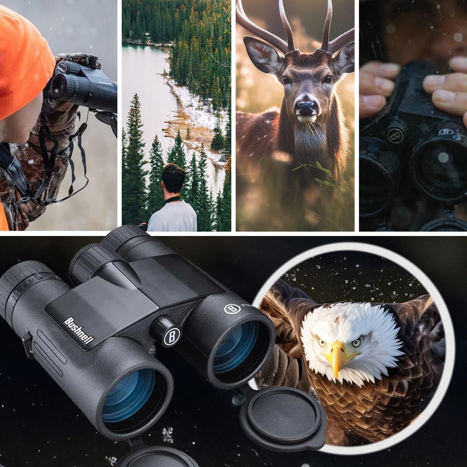 8x42 HD Waterproof Binoculars Multi-Coated Optics Outdoor Birdwatching Use