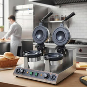 Commercial Waffle & Panini Maker Electric Non-Stick Dual Heating 480W