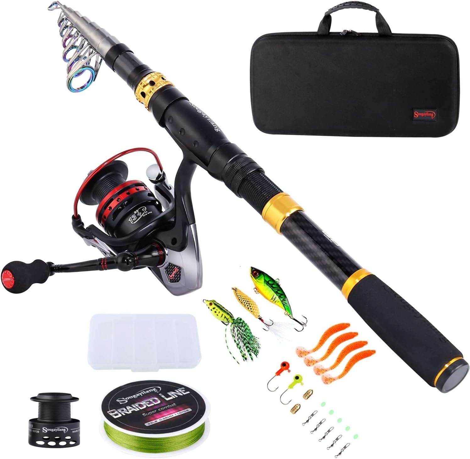 Compact Travel Fishing Rod Combo – Telescopic Pole, Reel & Accessories