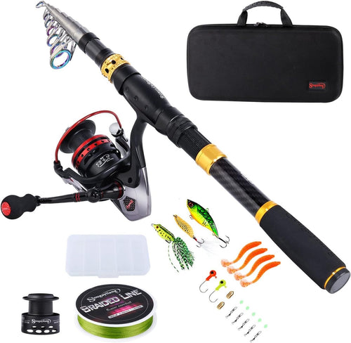 Compact Travel Fishing Rod Combo – Telescopic Pole, Reel & Accessories