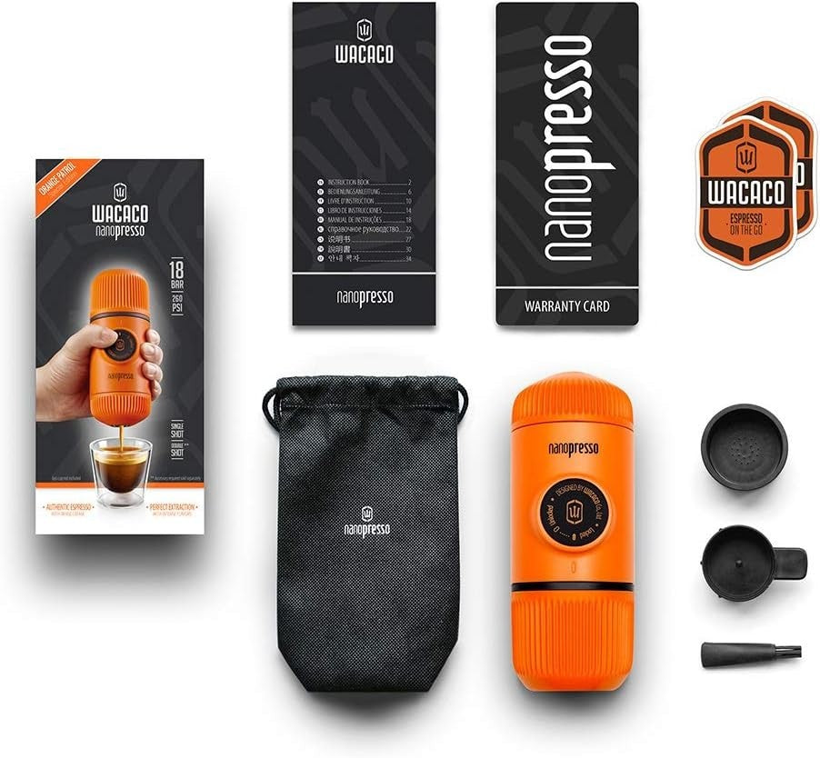 Portable Espresso Maker | 18-Bar Manual Pump | Travel Coffee Machine