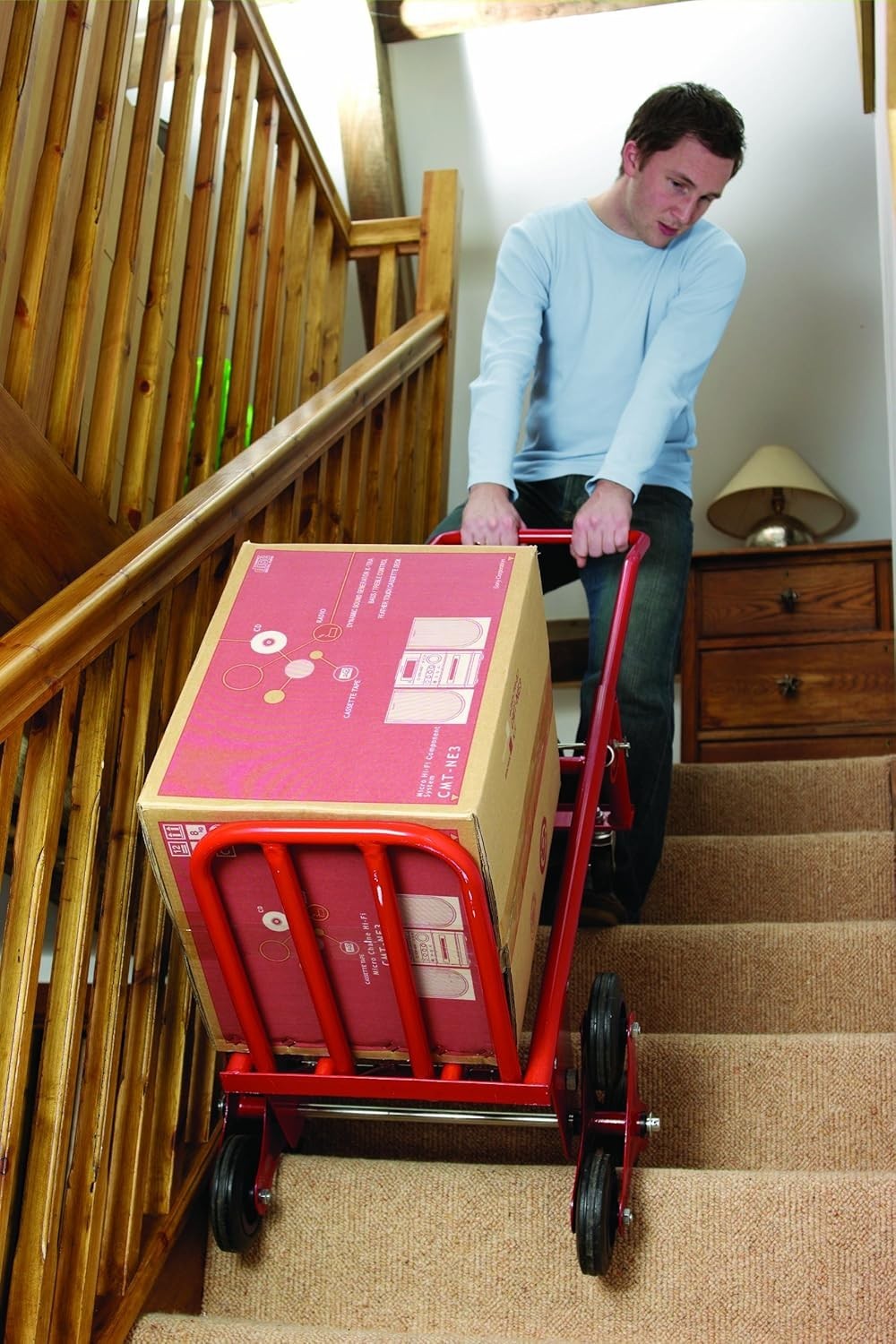 3 Wheel Stair Climbing Sack Truck Flat Trolley 150kg Heavy Duty
