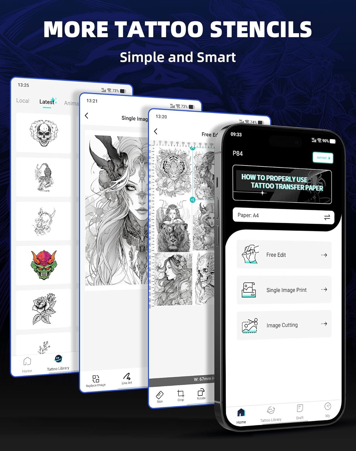 Portable Tattoo Stencil Printer Bluetooth Thermal